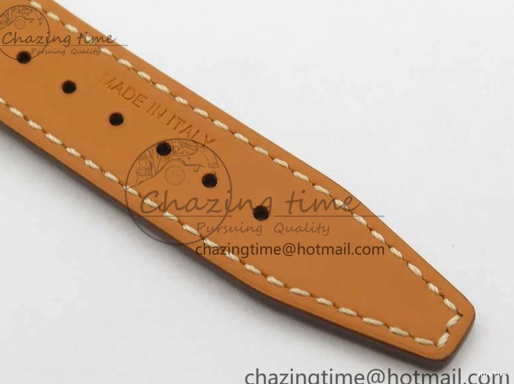 MIROTIME 0515 Durable Portofino 37mm SS V7F 1:1 Best Edition White Dial on Light Brown Leather Strap A 7092